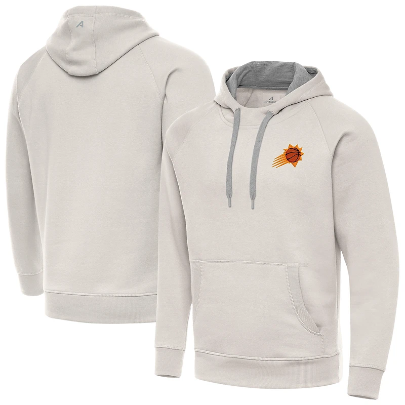 Men's Antigua Cream Phoenix Suns Victory Pullover Hoodie