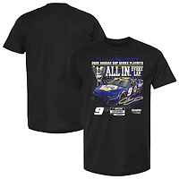 Men's Checkered Flag Sports  Black Chase Elliott 2025 NASCAR Cup Series Playoffs NAPA All T-Shirt