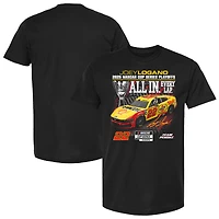 Men's Checkered Flag Sports  Black Joey Logano 2025 NASCAR Cup Series Playoffs Shell Pennzoil All T-Shirt