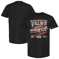 Men's Checkered Flag Sports  Black Josh Berry 2025 NASCAR Cup Series Playoffs Ford Motorcraft All T-Shirt