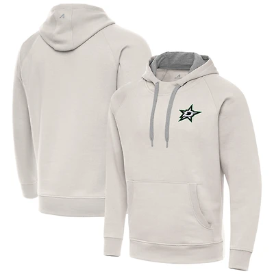 Men's Antigua Cream Dallas Stars Victory Pullover Hoodie