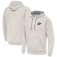 Men's Antigua Cream Dallas Stars Victory Pullover Hoodie