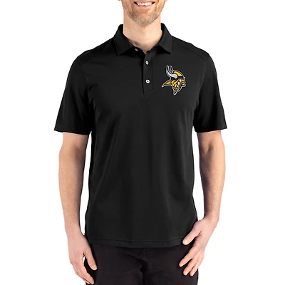 Men's Cutter & Buck Minnesota Vikings Big Tall Advantage Refresh Epic Confidence Recycled Tri-Blend Pique Polo