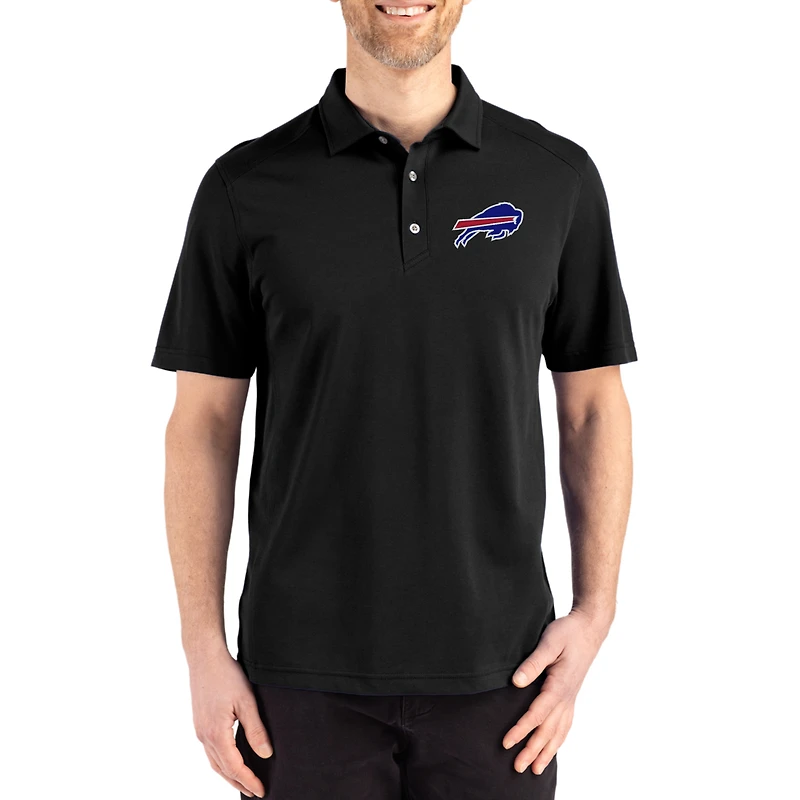 Men's Cutter & Buck Buffalo Bills Big Tall Advantage Refresh Epic Confidence Recycled Tri-Blend Pique Polo