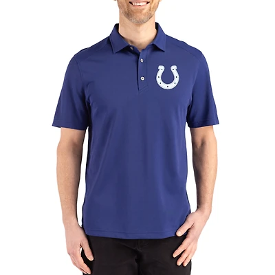 Men's Cutter & Buck Royal Indianapolis Colts Big Tall Advantage Refresh Epic Confidence Recycled Tri-Blend Pique Polo