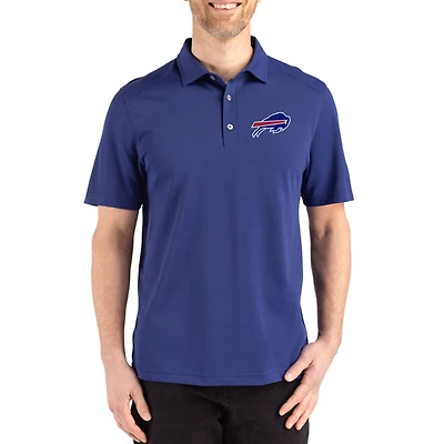 Men's Cutter & Buck Royal Buffalo Bills Big Tall Advantage Refresh Epic Confidence Recycled Tri-Blend Pique Polo