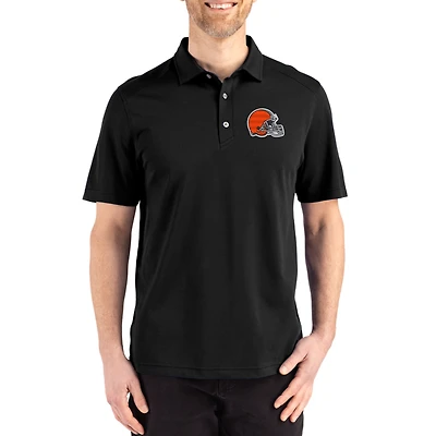 Men's Cutter & Buck Cleveland Browns Big Tall Advantage Refresh Epic Confidence Recycled Tri-Blend Pique Polo
