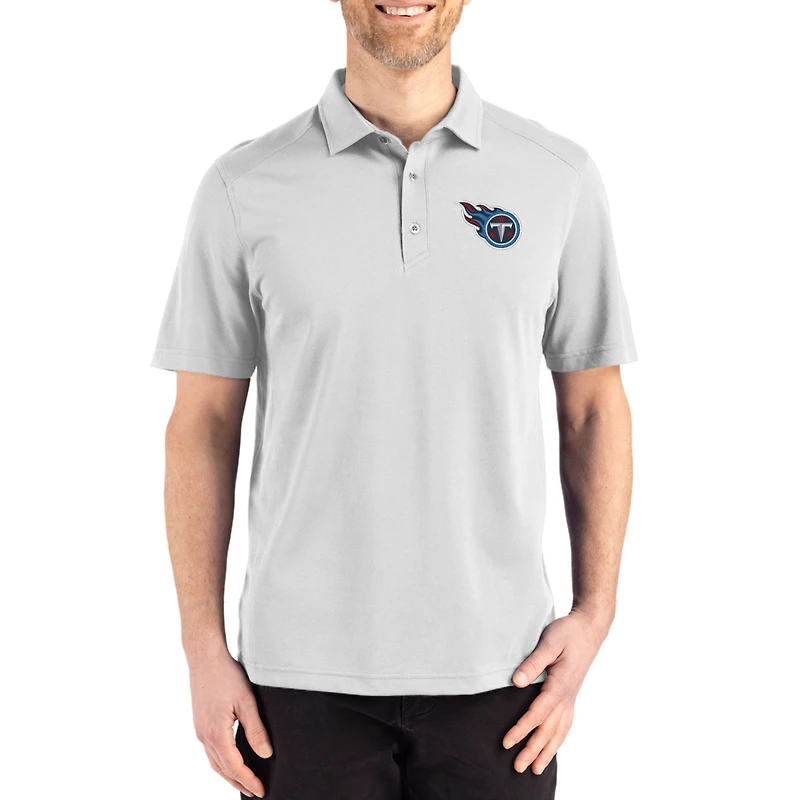 Men's Cutter & Buck Tennessee Titans Big Tall Advantage Refresh Epic Confidence Recycled Tri-Blend Pique Polo