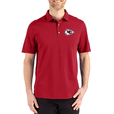 Men's Cutter & Buck Kansas City Chiefs Big Tall Advantage Refresh Epic Confidence Recycled Tri-Blend Pique Polo