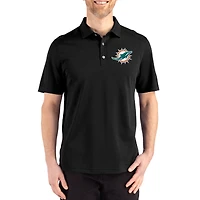 Men's Cutter & Buck Miami Dolphins Big Tall Advantage Refresh Epic Confidence Recycled Tri-Blend Pique Polo