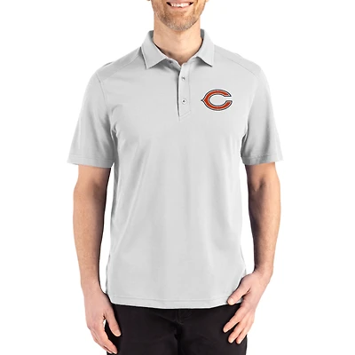Men's Cutter & Buck Chicago Bears Big Tall Advantage Refresh Epic Confidence Recycled Tri-Blend Pique Polo