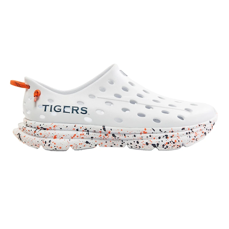 Unisex Kane Footwear White Auburn Tigers Speckle Recovery Shoes