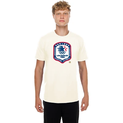Men's New Era Cream Los Angeles Dodgers x The Heritage Collection LA84 Summer Olympics T-Shirt
