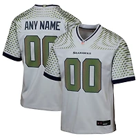 Youth Nike  Wolf Gray Seattle Seahawks 2025 Rivalries Collection Custom Game Jersey
