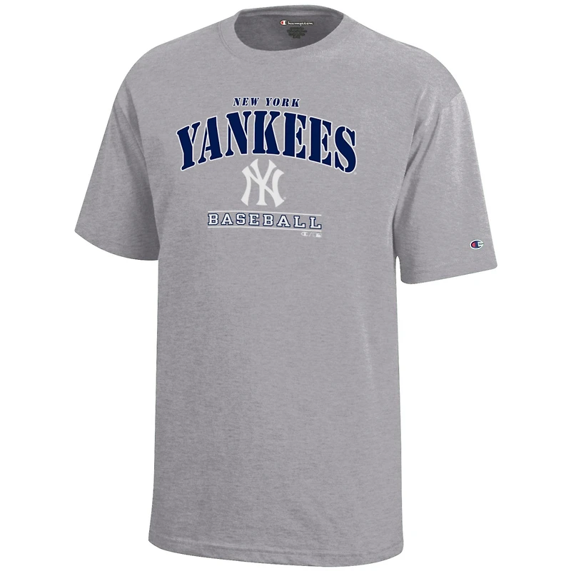 Youth Champion Gray New York Yankees Graphic T-Shirt