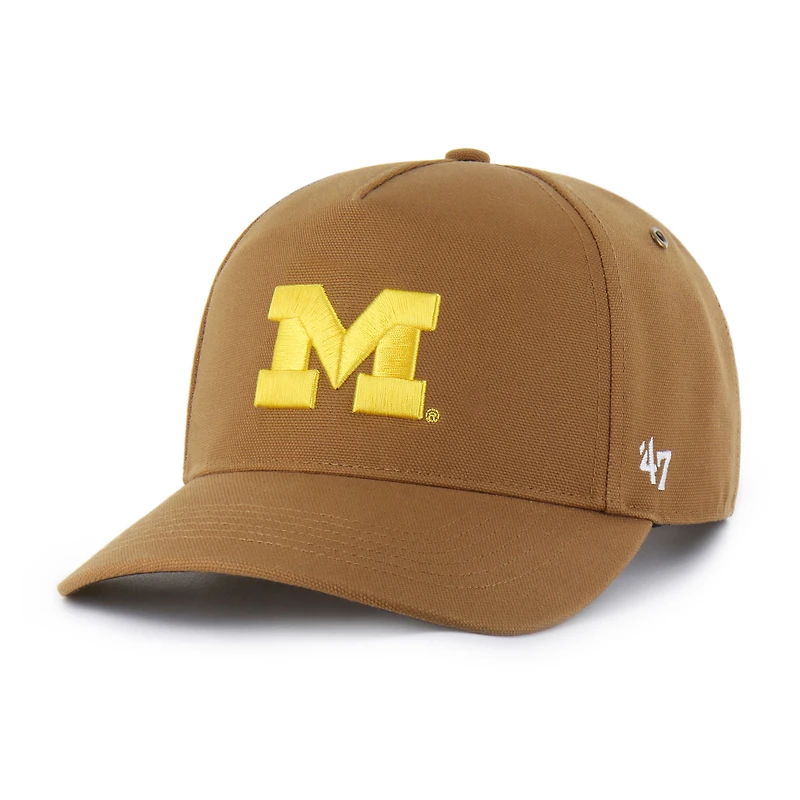 Unisex Carhartt x '47  Brown Michigan Wolverines Hitch Adjustable Hat