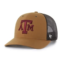 Unisex Carhartt x '47  Brown Texas A&M Aggies Trucker Adjustable Hat