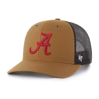 Unisex Carhartt x '47  Brown Alabama Crimson Tide Trucker Adjustable Hat