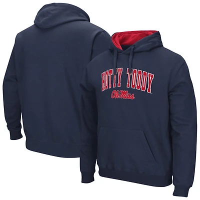Men's Colosseum  Navy Ole Miss Rebels Rally Cry Fleece Hoodie