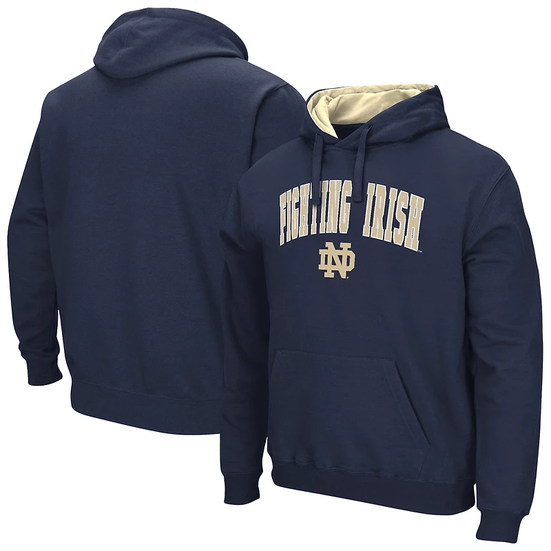 Men's Colosseum Navy Notre Dame Fighting Irish Rally Cry Fleece Hoodie