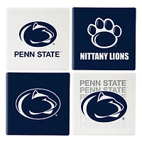 Penn State Nittany Lions Four-Piece Ceramic Coaster Set with Wood Caddy