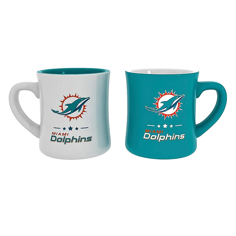 Miami Dolphins 10 oz. Ceramic Coffee Cup Gift Set