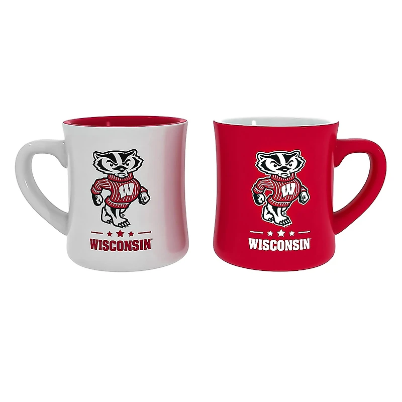 Wisconsin Badgers 10 oz. Ceramic Coffee Cup Gift Set