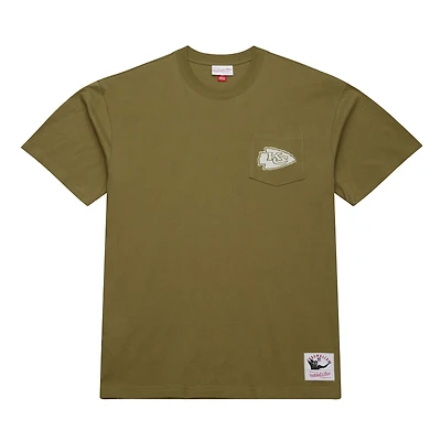 Men's Mitchell & Ness Olive Kansas City Chiefs  Vintage Logo Premium T-Shirt