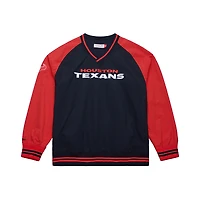 Men's Mitchell & Ness Navy Houston Texans  Raglan Jacket
