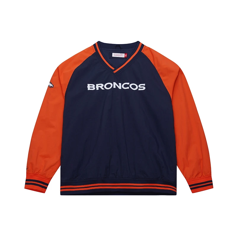 Men's Mitchell & Ness Navy Denver Broncos  Raglan Jacket