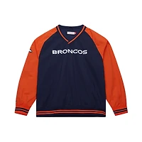 Men's Mitchell & Ness Navy Denver Broncos  Raglan Jacket