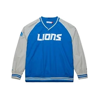 Men's Mitchell & Ness Blue Detroit Lions  Raglan Jacket