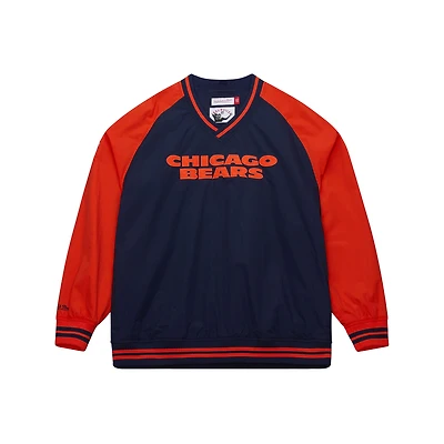 Men's Mitchell & Ness Navy Chicago Bears  Vintage Logo Raglan Jacket