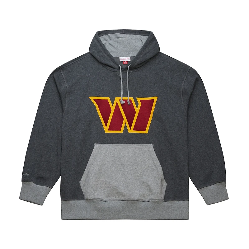 Men's Mitchell & Ness Heather Black Washington Commanders Legacy Collection Raglan Fleece Hoodie