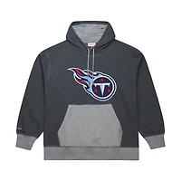Men's Mitchell & Ness Heather Black Tennessee Titans  Legacy Collection Raglan Fleece Hoodie