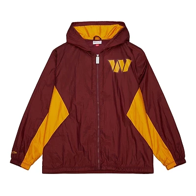 Men's Mitchell & Ness Burgundy Washington Commanders  Playmaker Full-Zip Windbreaker Jacket