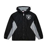 Men's Mitchell & Ness Black Las Vegas Raiders  Playmaker Full-Zip Windbreaker Jacket