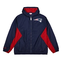 Men's Mitchell & Ness Navy New England Patriots  Playmaker Full-Zip Windbreaker Jacket