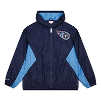 Men's Mitchell & Ness Navy Tennessee Titans  Playmaker Full-Zip Windbreaker Jacket