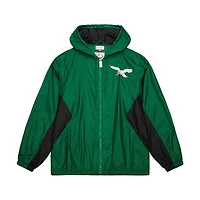 Men's Mitchell & Ness Kelly Green Philadelphia Eagles  Vintage Logo Playmaker Full-Zip Windbreaker Jacket