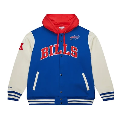 Men's Royal Buffalo Bills  Courtside Fleece Full-Snap Hoodie
