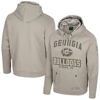 Men's Colosseum  Oatmeal Georgia Bulldogs Operation Hat Trick Battalion Hoodie