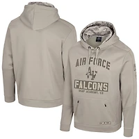 Men's Colosseum  Oatmeal Air Force Falcons Operation Hat Trick Battalion Hoodie