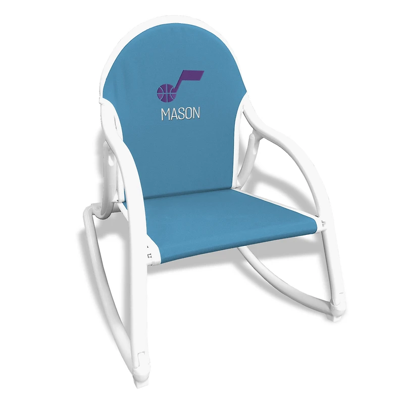 Chad & Jake Light Blue Utah Jazz Personalized Rocking Chair