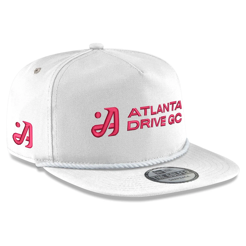 Men's New Era White Atlanta Drive GC Adjustable Golfer Hat