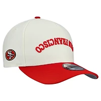 Men's New Era  Cream San Francisco 49ers Upside Down 9FIFTY A-Frame Snapback Hat