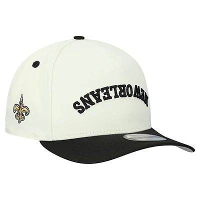 Men's New Era  Cream New Orleans Saints Upside Down 9FIFTY A-Frame Snapback Hat