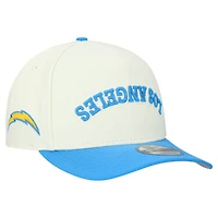 Men's New Era  Cream Los Angeles Chargers Upside Down 9FIFTY A-Frame Snapback Hat
