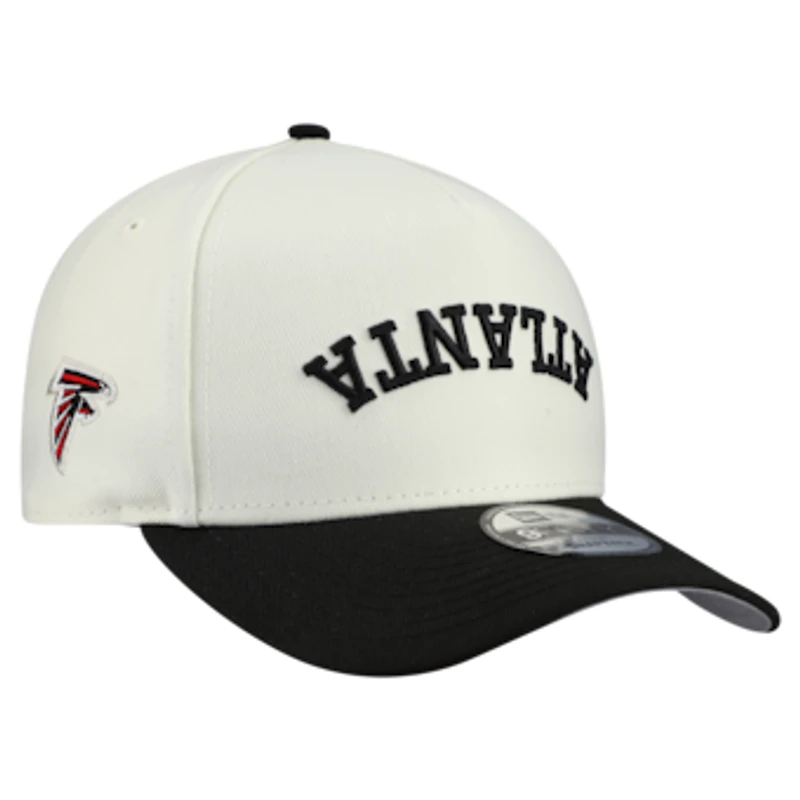 Men's New Era Cream Atlanta Falcons Upside Down 9FIFTY A-Frame Snapback Hat