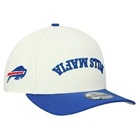 Men's New Era  Cream Buffalo Bills Upside Down 9FIFTY A-Frame Snapback Hat